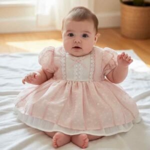WB Luluby Φόρεμα από Βαμβάκι με Δαντέλα ,Pink