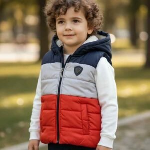 WB σετ 3 τεμαχίων με γιλέκο, μάλλινο γιλέκο, μακρυμάνικο μπλουζάκι και τζιν παντελόνι.
