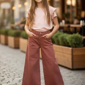 Liitle Star Τζιν παντελόνι με κεντημένα μπατζάκια